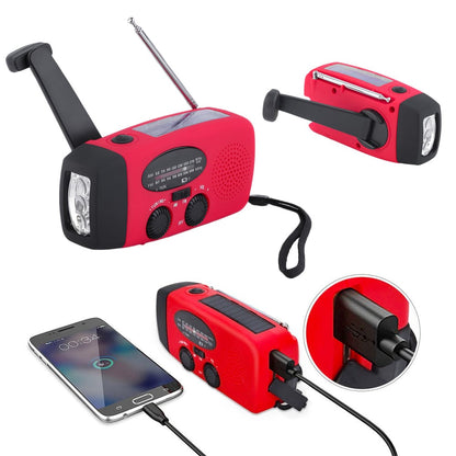 🎄🎁 Portable Emergency Solar/Dynamo ⚡ Radio 📻 LED Flashlight 🔦 6000mAh Power Bank 🔋