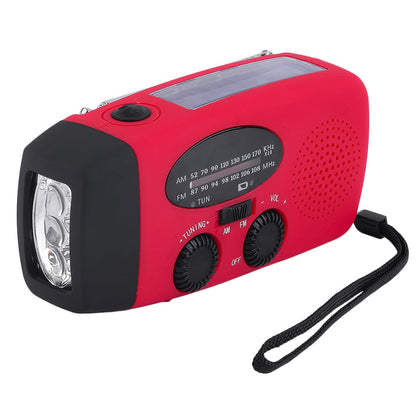 🎄🎁 Portable Emergency Solar/Dynamo ⚡ Radio 📻 LED Flashlight 🔦 6000mAh Power Bank 🔋