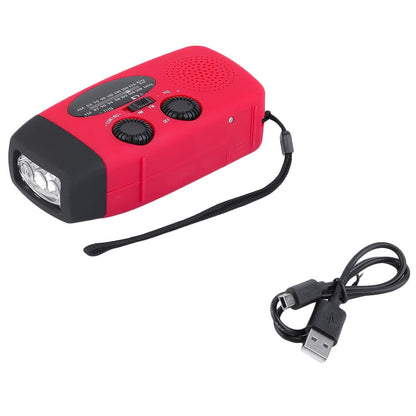 🎄🎁 Portable Emergency Solar/Dynamo ⚡ Radio 📻 LED Flashlight 🔦 6000mAh Power Bank 🔋